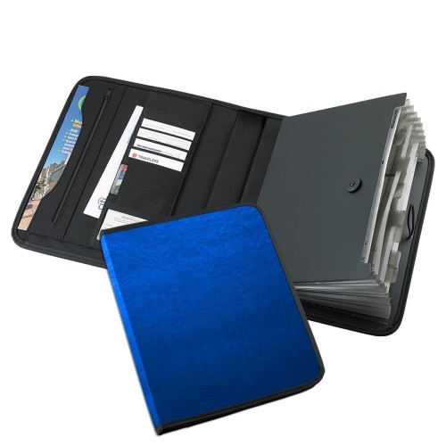 Tribeca-Accordion Portfolio-600 Denier Nylon or Faux Leather Vinyl-Royal Tribeca-Accordion Portfolio-600 Denier Nylon or Faux Leather Vinyl-Royal