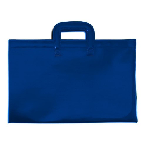 Briefcase with Luggage Handles-Faux Leather Vinyl-Royal Briefcase with Luggage Handles-Faux Leather Vinyl-Royal