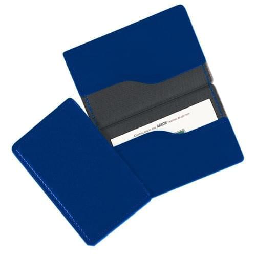 Card Case-Faux Leather Vinyl-Royal