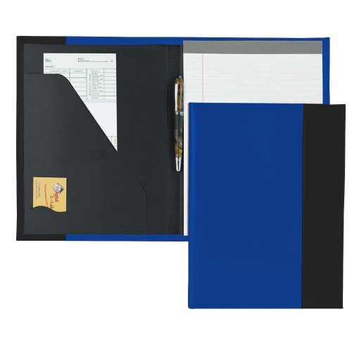 Manhattan Letter Folder-Faux Leather Vinyl-Royal Blue / Black Manhattan Letter Folder-Faux Leather Vinyl-Royal Blue / Black
