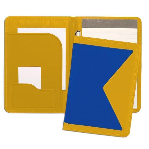 Edge Junior Folder-600 Denier Nylon and Faux Leather Vinyl-Royal Blue / Gold