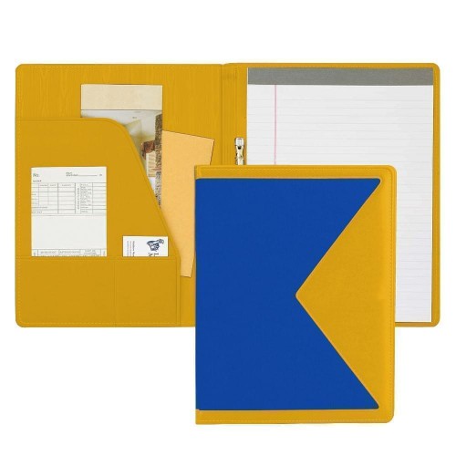 Edge Letter Folder-600 Denier Nylon and Faux Leather Vinyl-Royal Blue / Gold