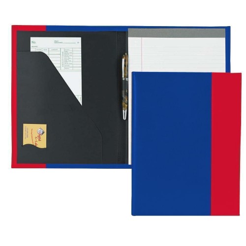 Manhattan Letter Folder-Faux Leather Vinyl-Royal Blue / Red Manhattan Letter Folder-Faux Leather Vinyl-Royal Blue / Red