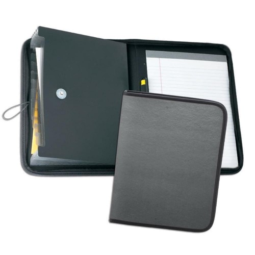 Accordion Letter Folder-600 Denier Nylon or Faux Leather Vinyl-Silver