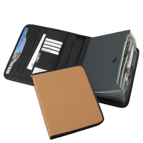 Tribeca-Accordion Portfolio-Nylon-Tan