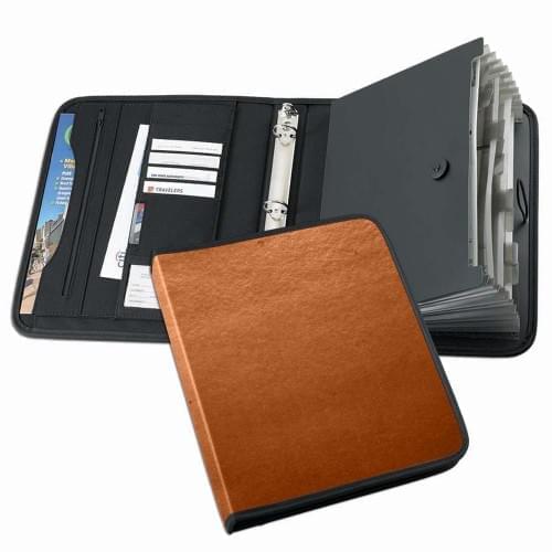 Tribeca Accordion Ring Binder-Matte-Tan