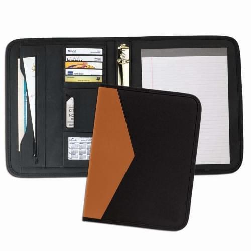 Tribeca Dual Tone 1" Ring Binder-Matte-Tan / Black