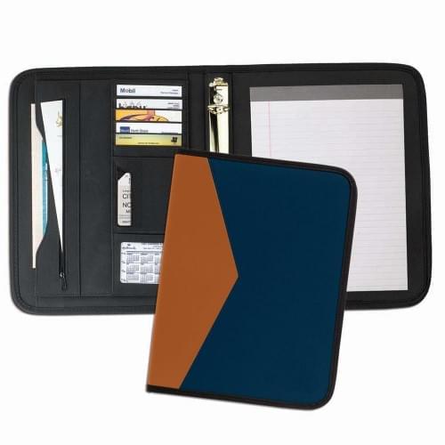 Tribeca Dual Tone 1" Ring Binder-Matte-Tan / Navy