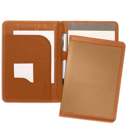 Edge Embroidered Junior Folder-Matte-Tan / Tan