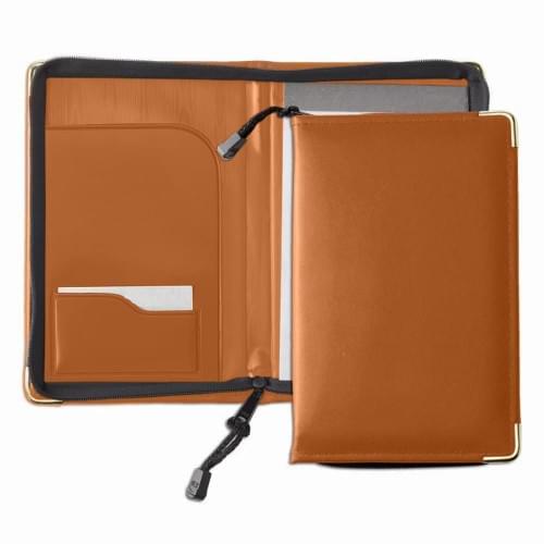 Prestige Junior Zipper Folder-Matte-Tan