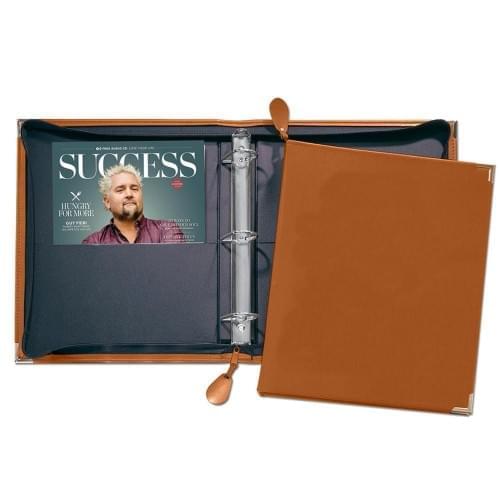 Zippered 1.5" D Ring Binder-Matte-Tan