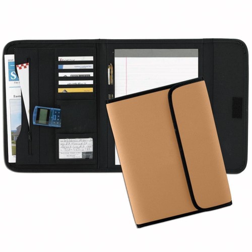 Tribeca Tri-Fold Folder-Nylon-Tan