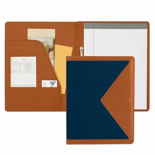 Edge Letter Folder-Matte-Tan / Navy