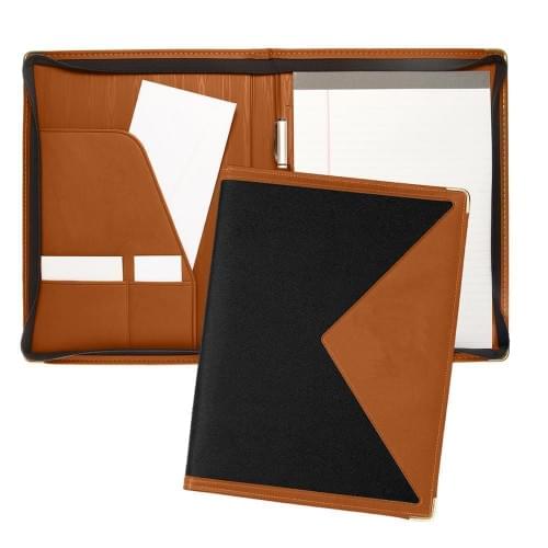 Edge Letter Zipper Folder-Matte-Tan / Black