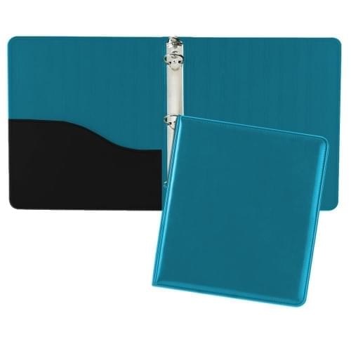 Grainedge 1/2" Ring Binder-Faux Leather Vinyl-Turqoise