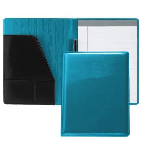 Grainedge Letter Folder-Faux Leather Vinyl-Turqoise