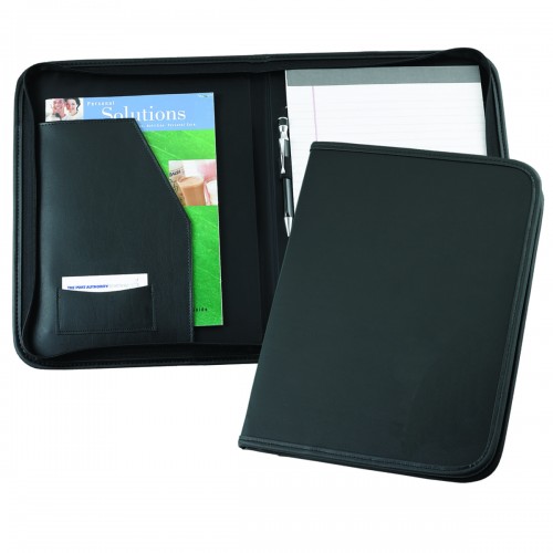 Leather Letter Zipper Folder