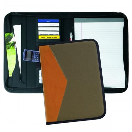 Tribeca Dual Tone Zipper Folder