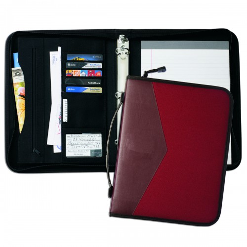 Tribeca Dual Tone 1" Zipper Ring Binder with Handle