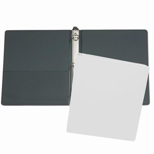 1" Premium Ring Binder-Polished-White