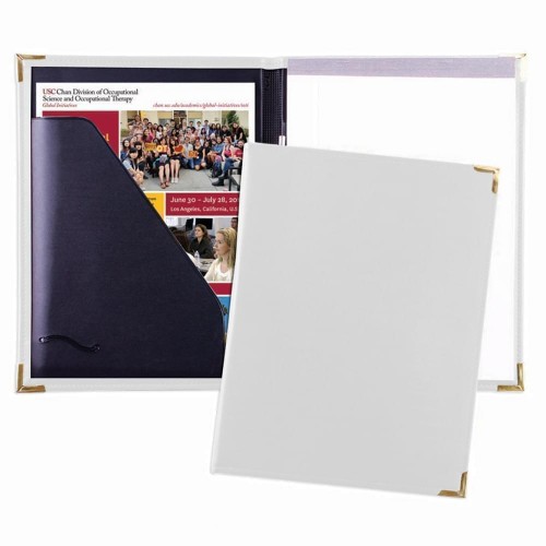 Stitched Letter Folder-Polished-White Stitched Letter Folder-Polished-White
