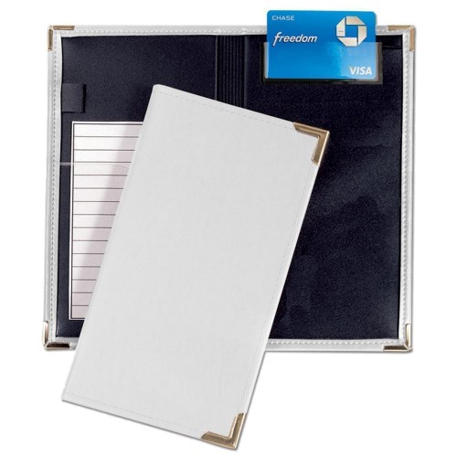 Check Presenter-Faux Leather Vinyl-White Check Presenter-Faux Leather Vinyl-White