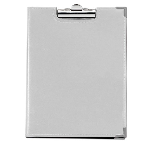 Stitched Letter Clipboard-Film Vinyl-White