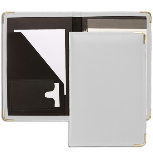 Noble Junior Folder-Faux Leather Vinyl-White