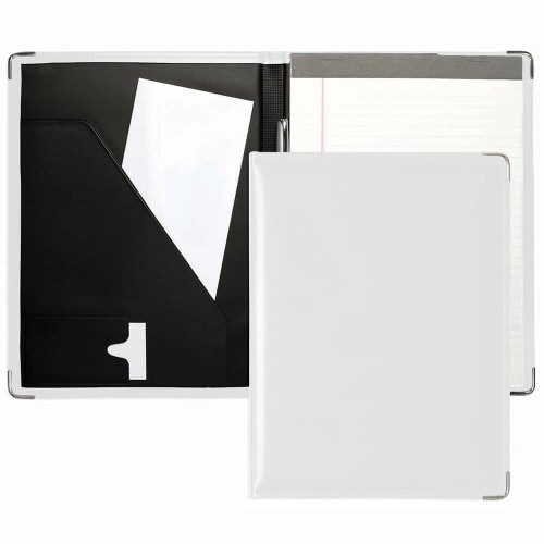 Noble Letter Folder-Faux Leather Vinyl-White Noble Letter Folder-Faux Leather Vinyl-White