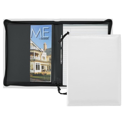 Economy Zipper Portfolio-Polished-White