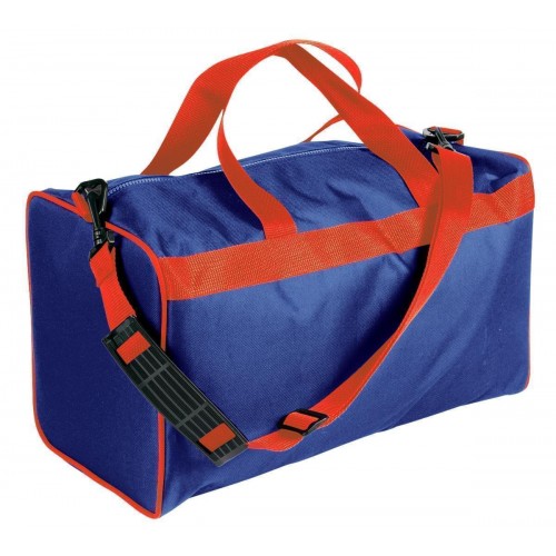 USA Made Nylon Poly Weekend Duffles, Royal Blue-Orange, WLKX31AA00 USA Made Nylon Poly Weekend Duffles, Royal Blue-Orange, WLKX31AA00
