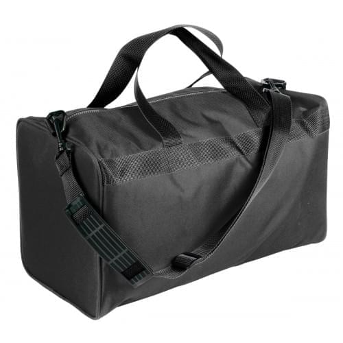 USA Made Nylon Poly Weekend Duffles, Black-Black, WLKX31AAOR