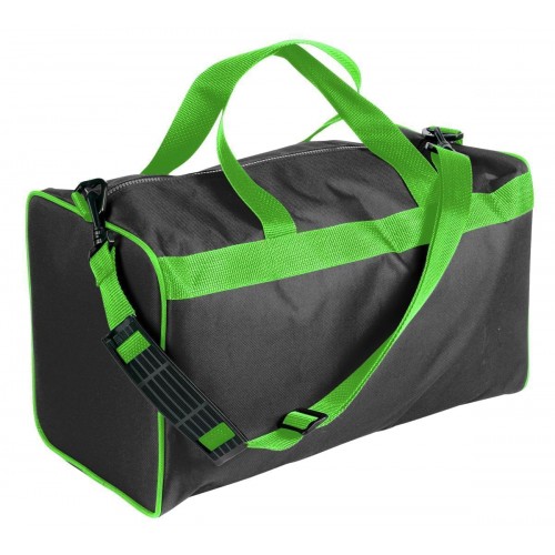 USA Made Nylon Poly Weekend Duffles, Black-Lime, WLKX31AAOY USA Made Nylon Poly Weekend Duffles, Black-Lime, WLKX31AAOY