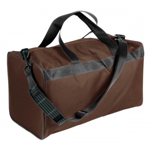 USA Made Nylon Poly Weekend Duffles, Brown-Black, WLKX31AAPR