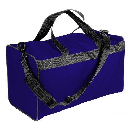 USA Made Nylon Poly Weekend Duffles, Purple-Black, WLKX31AAYR
