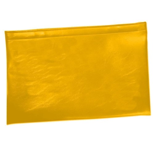 Stitched Briefcase-Faux Leather Vinyl-Yellow