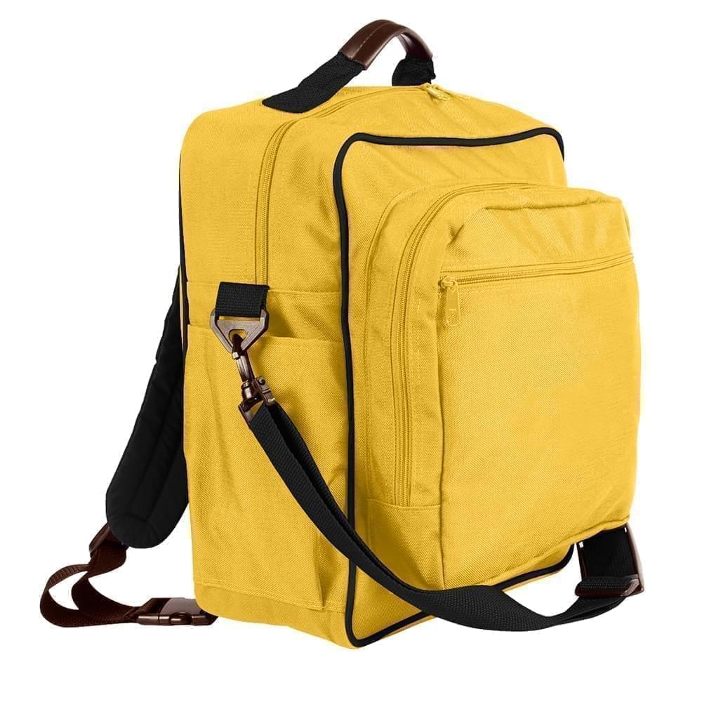 USA Made Poly Daypack Rucksacks, Gold-Black, 1070-A4R