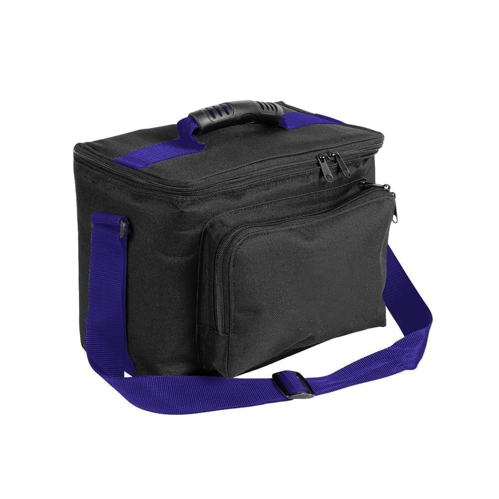 USA Made Nylon Poly Lunch Coolers, Black-Purple, 11001161-AO1