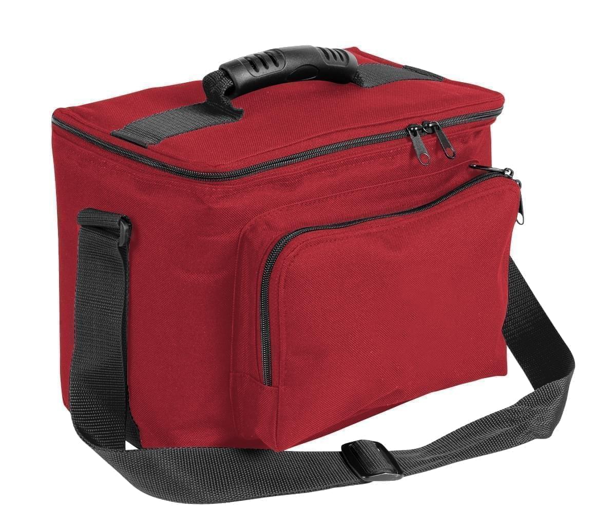 USA Made Nylon Poly Lunch Coolers, Red-Black, 11001161-AZR