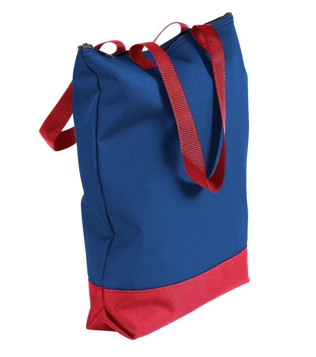 USA Made Poly Notebook Tote Bags, Royal Blue-Red, 1AAMX1UA02