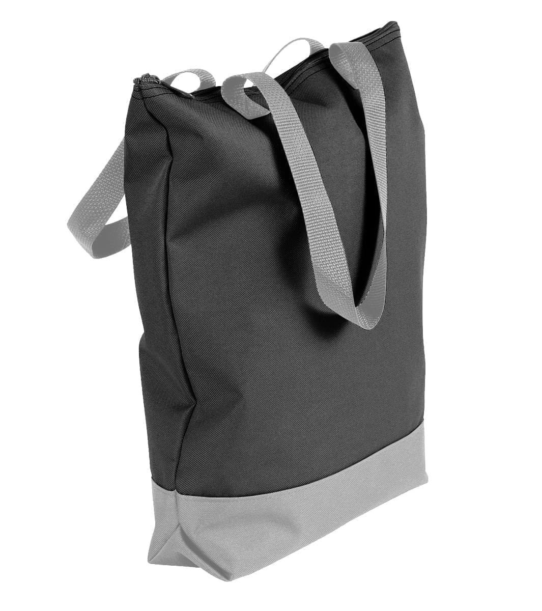 USA Made Poly Notebook Tote Bags, Black-Grey, 1AAMX1UAOU