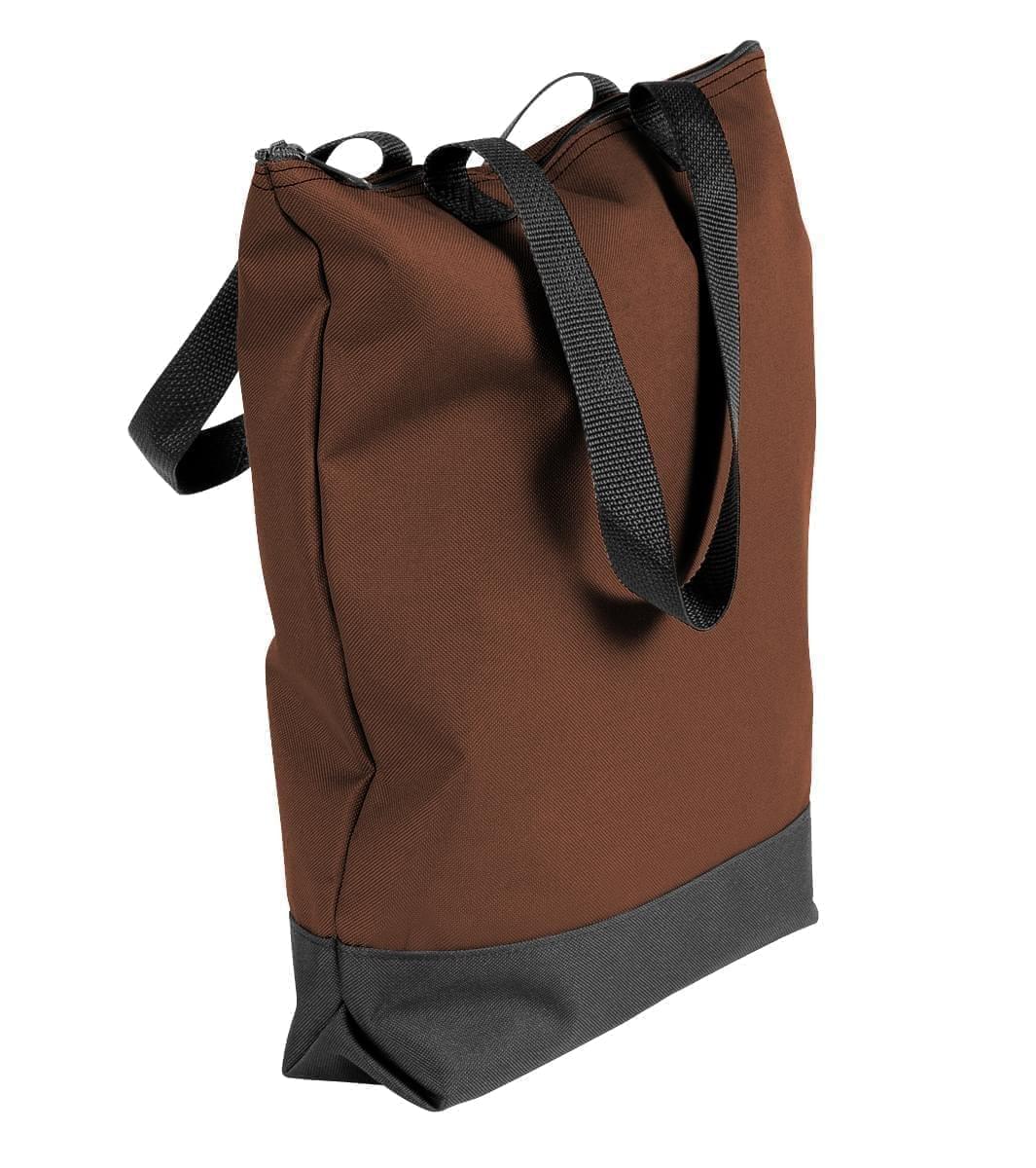 USA Made Poly Notebook Tote Bags, Brown-Black, 1AAMX1UAPR