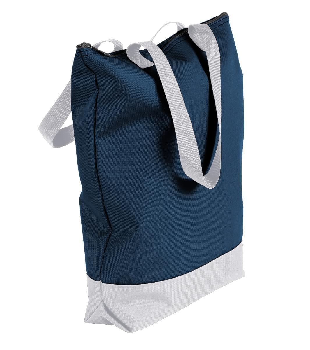 USA Made Poly Notebook Tote Bags, Navy-White, 1AAMX1UAW4