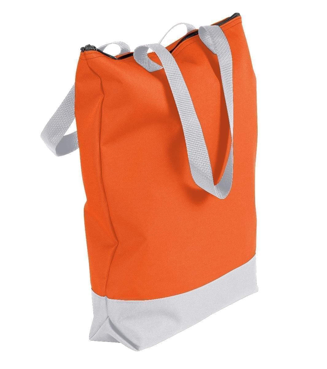 USA Made Poly Notebook Tote Bags, Orange-White, 1AAMX1UAX4