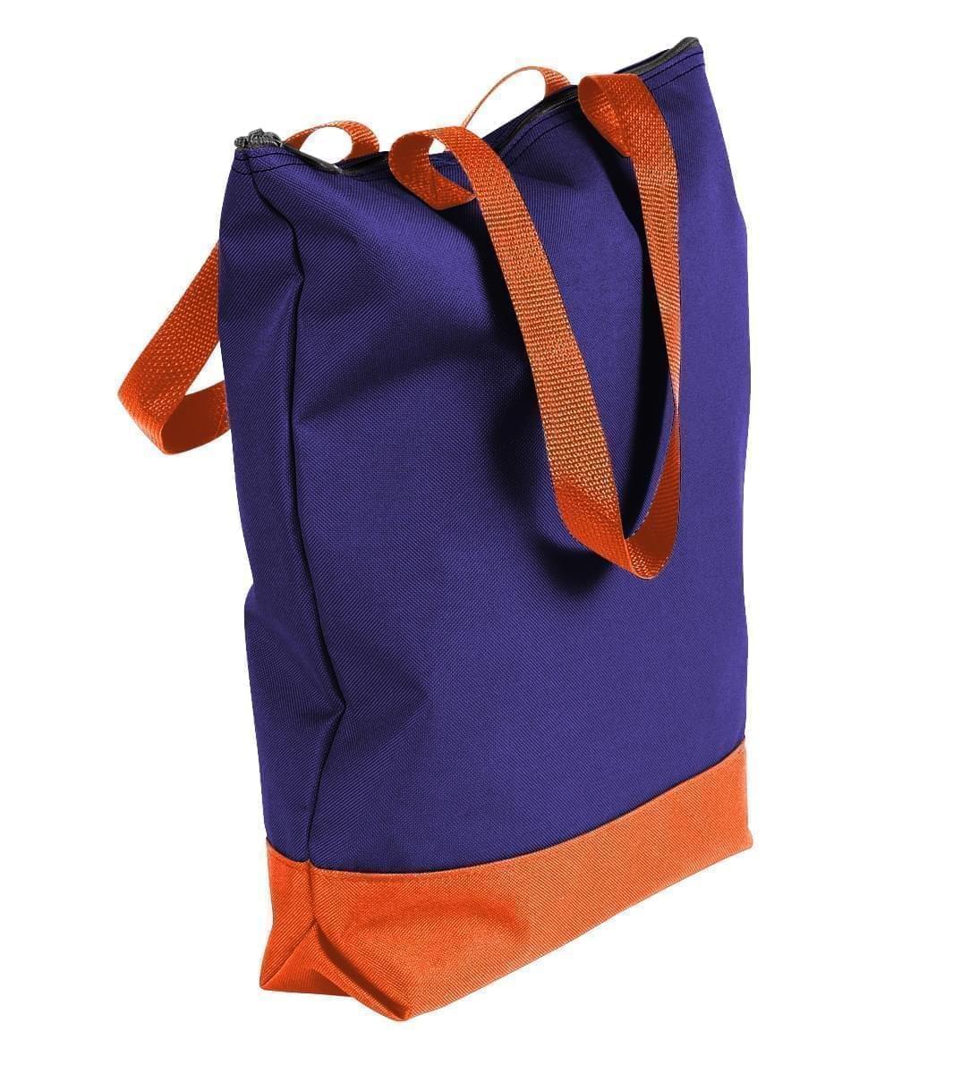 USA Made Poly Notebook Tote Bags, Purple-Orange, 1AAMX1UAY0