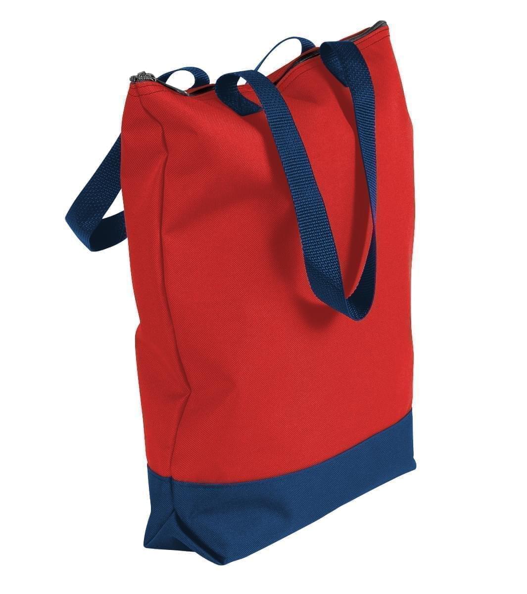 USA Made Poly Notebook Tote Bags, Red-Navy, 1AAMX1UAZZ