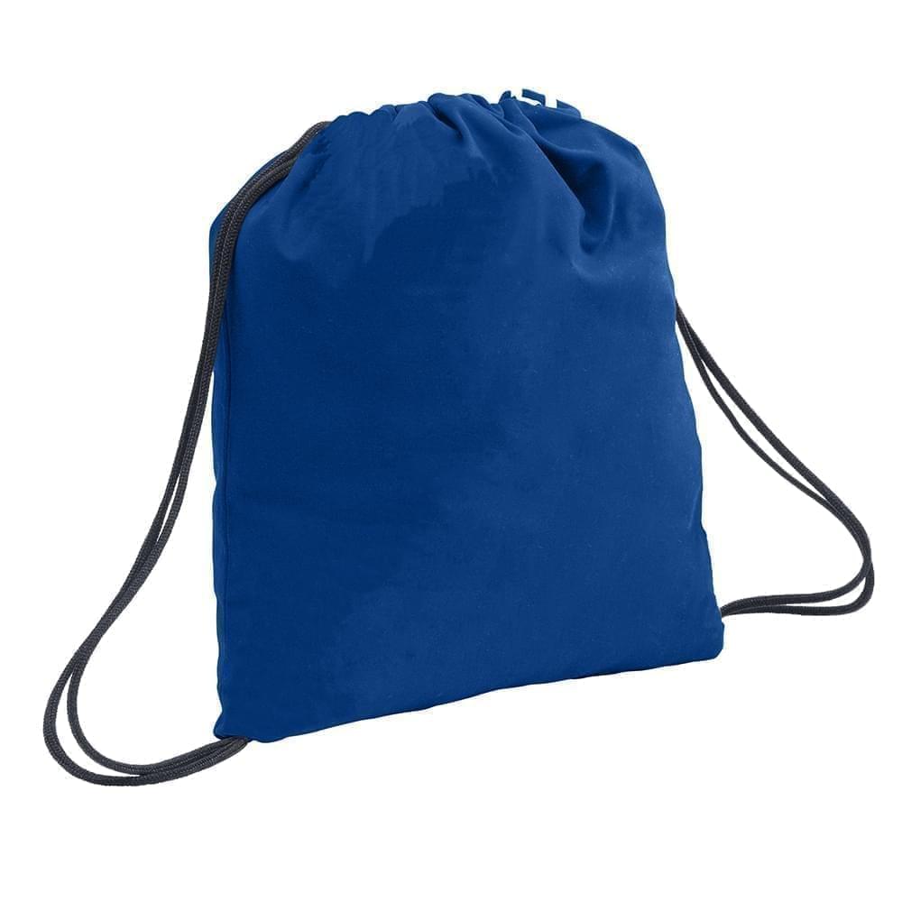 USA Made 200 D Nylon Drawstring Backpacks, Royal-Graphite, 2001744-T0T