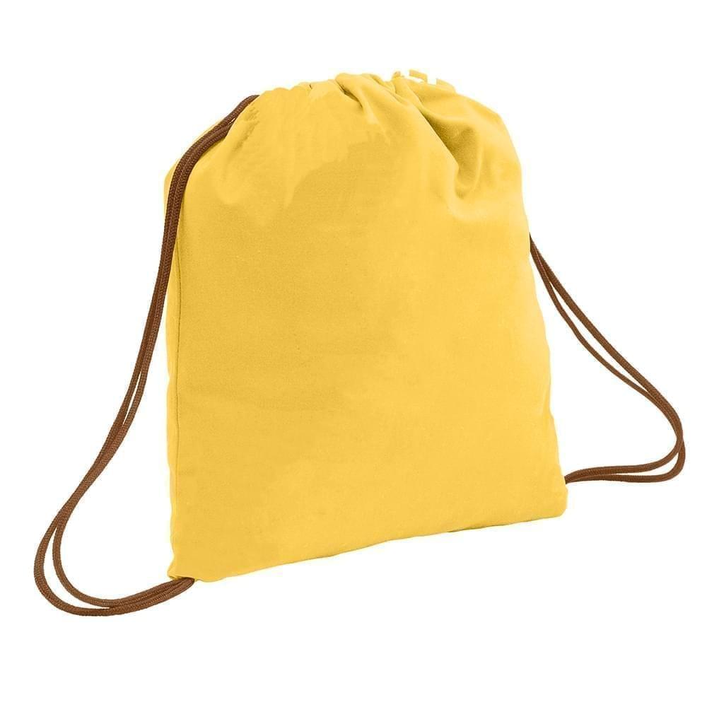 USA Made 200 D Nylon Drawstring Backpacks, Gold-Brown, 2001744-T4S