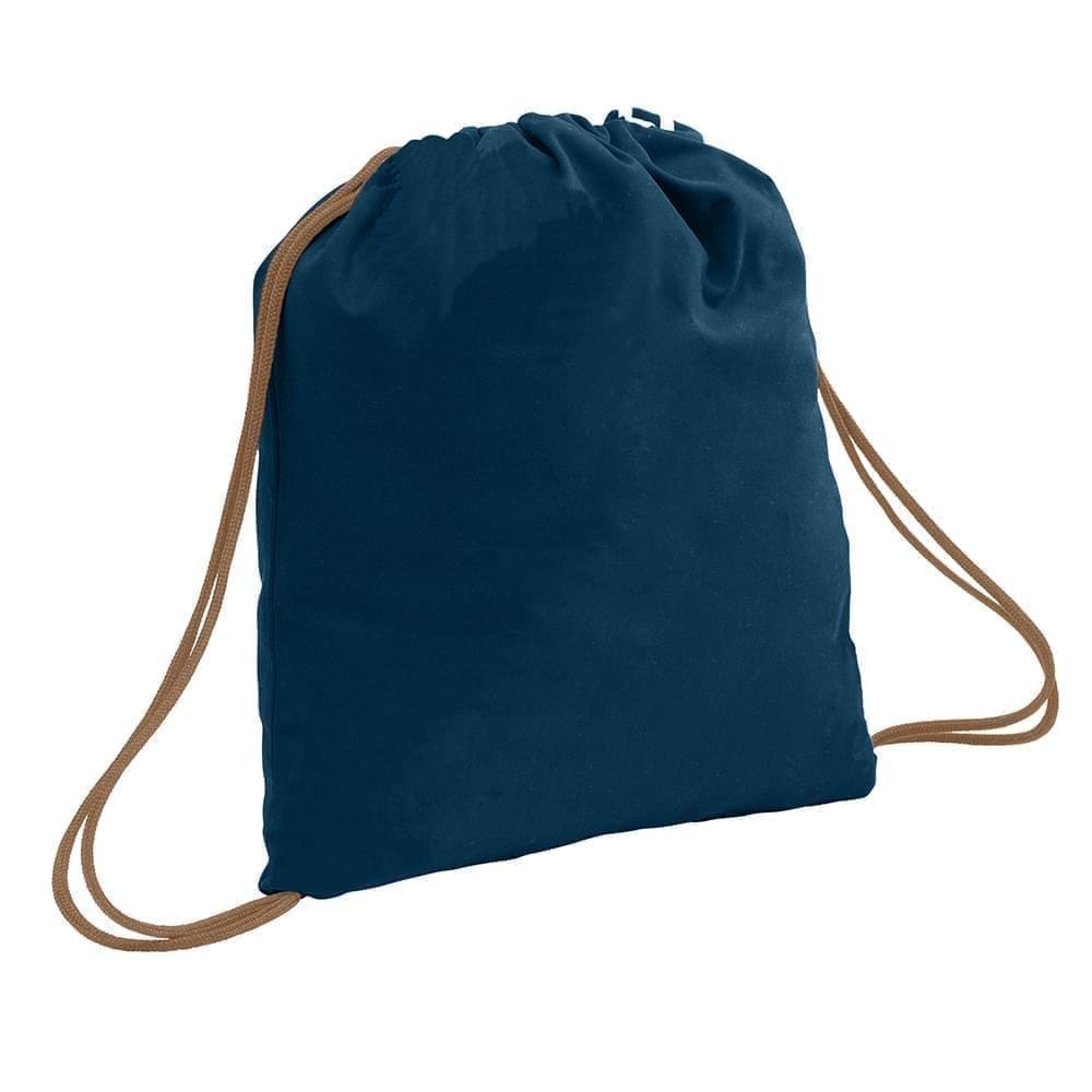 USA Made 200 D Nylon Drawstring Backpacks, Navy-Bronze, 2001744-TVO
