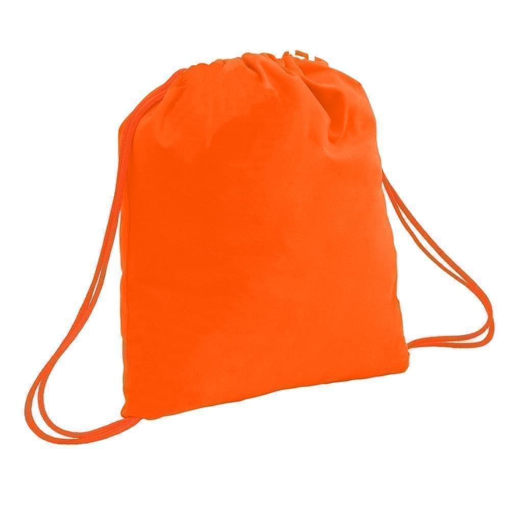 USA Made 200 D Nylon Drawstring Backpacks, Orange-Orange, 2001744-TX0